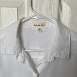 Cloth & Stone White Button-Up Shirt